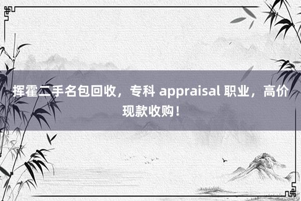挥霍二手名包回收，专科 appraisal 职业，高价现款收购！